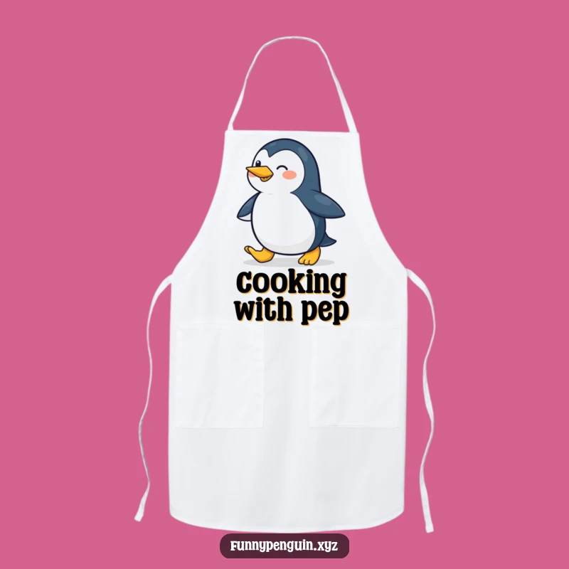 Funny Penguin Apron: Waddling Penguin, Cheerful Kitchen Fun