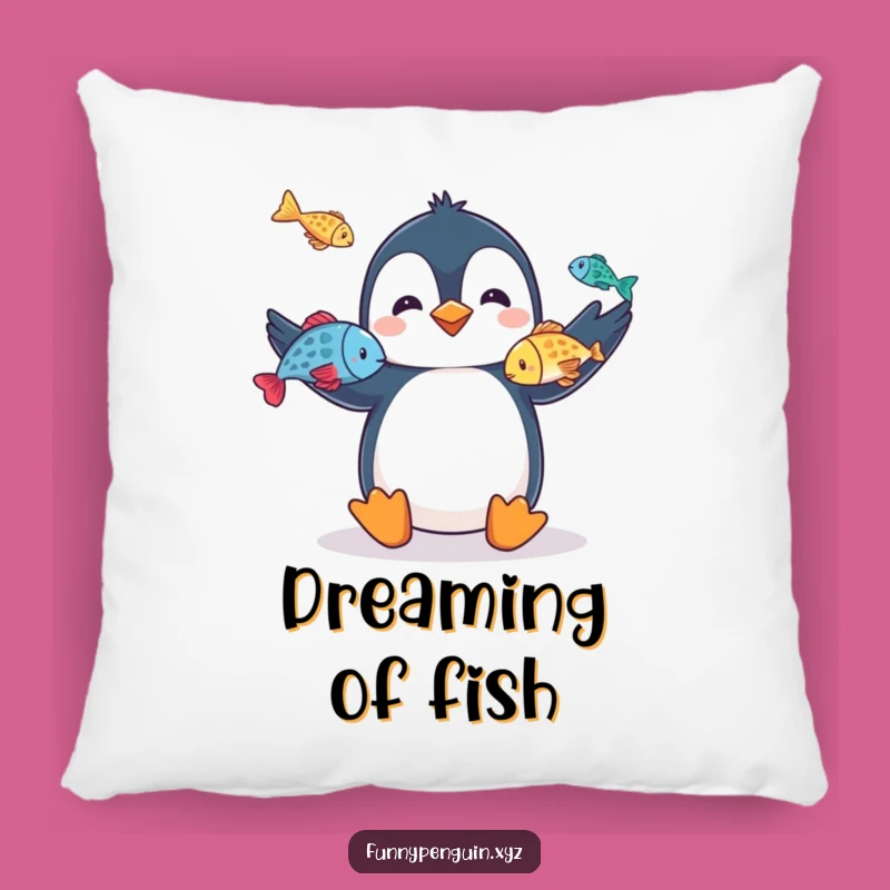 Soft Funny Penguin Pillow: Juggling Penguin, Cozy Circus Accent