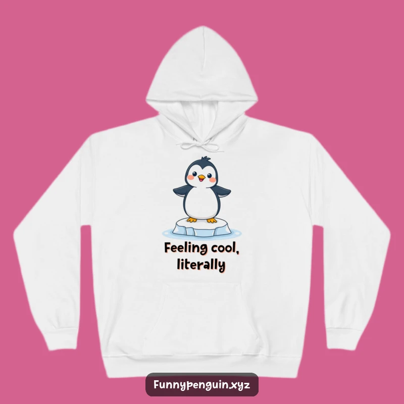 Funny Joyful Penguin Hoodie - Cozy Ice Floe Humor Gift