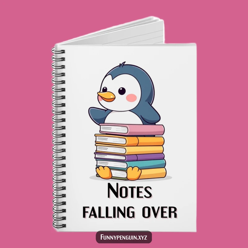 Funny Kawaii Penguin Book Balance Notebook - Scholarly Journal