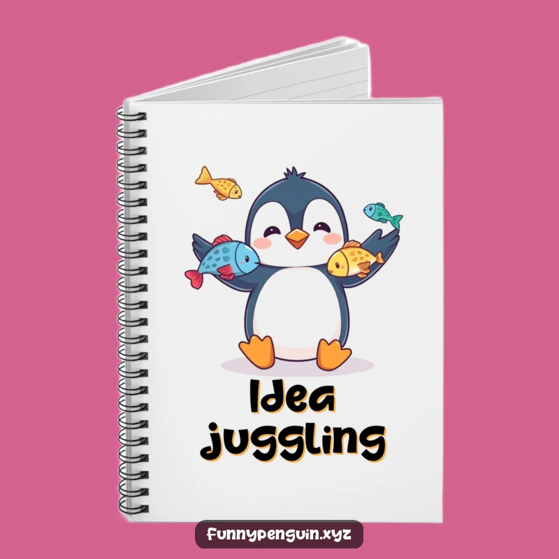 Funny Penguin Notebook: Juggling Penguin, Jot Down Talents