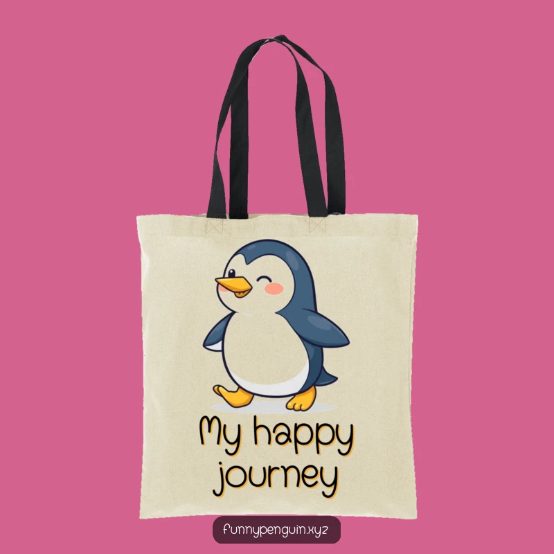 Funny Penguin Tote Bag: Waddling Penguin, Carry Your Cheer